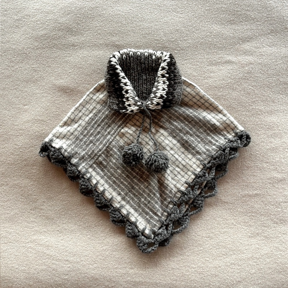 Vintage Toddler Sized Woolen Poncho